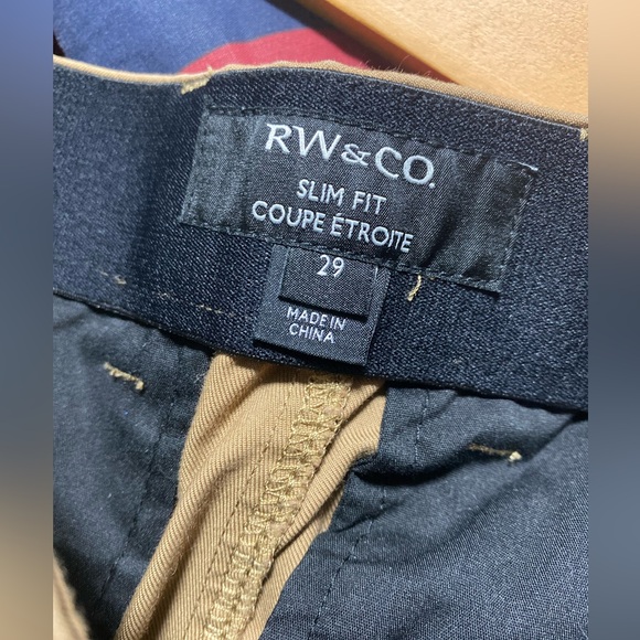 RW&CO Men’s Brown Commuter Joggers Slim Fit Size 29x30 - Picture 8 of 8